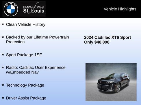 Used 2024 Cadillac XT6 Sport w/ Technology Package image 8