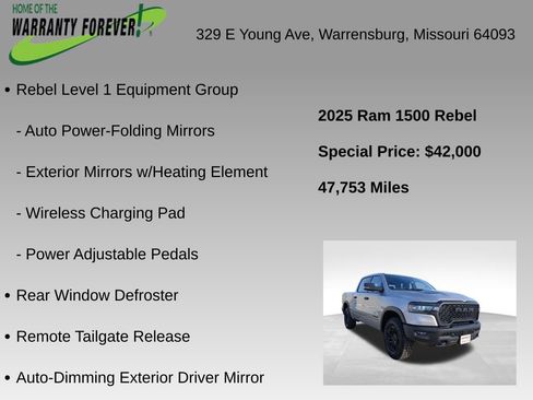 Used 2025 RAM 1500 Rebel w/ Rebel Level 1 Equipment Group image 9