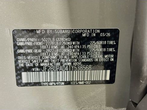 New 2026 Subaru Outback Premium AWD/4WD image 30