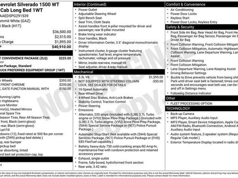 Used 2023 Chevrolet Silverado 1500 W/T w/ WT Fleet Convenience Package RWD image 10