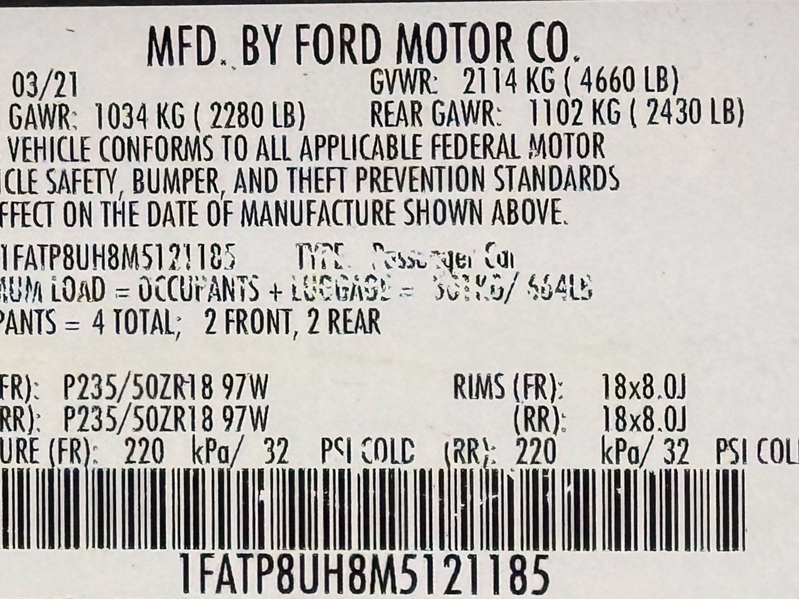 Used 2021 Ford Mustang Premium RWD image 47