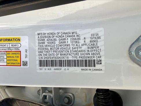 Certified 2025 Honda Civic Sport Touring image 21