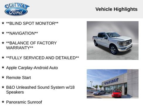 Used 2023 Ford F150 Lariat w/ Equipment Group 502A High image 8