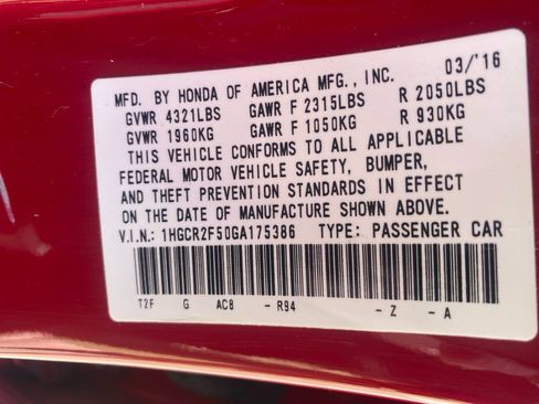 Used 2016 Honda Accord Sport image 39