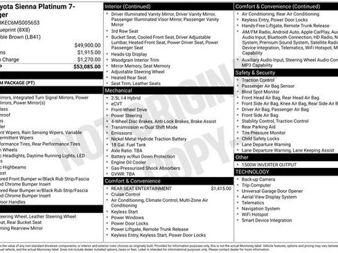 Used 2021 Toyota Sienna Platinum FWD image 29