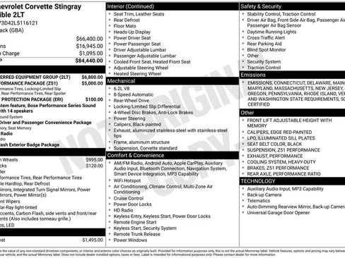 Used 2020 Chevrolet Corvette Stingray w/ 2LT Preferred Equipment Group image 27