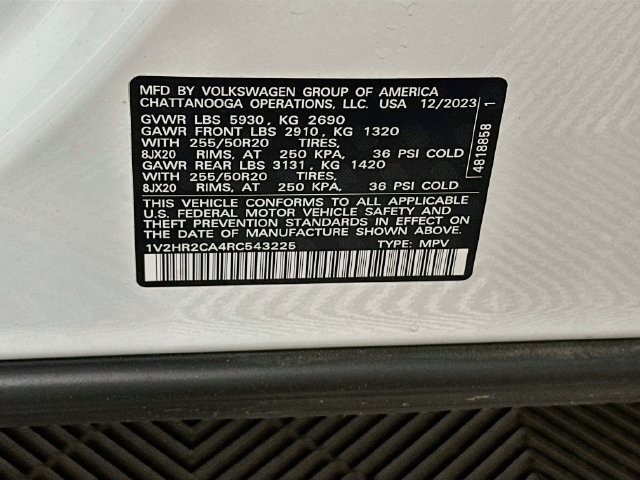 Certified 2024 Volkswagen Atlas SE AWD/4WD image 33