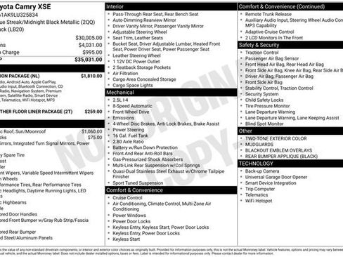 Used 2020 Toyota Camry XSE w/ Navigation Package FWD image 34