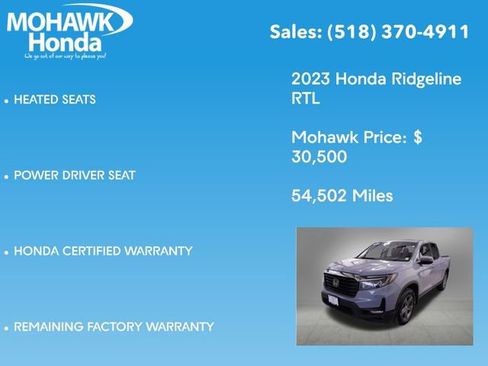 Certified 2023 Honda Ridgeline RTL image 16