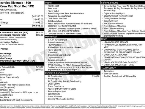 Used 2021 Chevrolet Silverado 1500 Custom w/ LPO, Dark Essentials Package AWD/4WD image 33