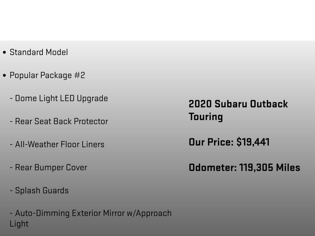 Used 2020 Subaru Outback Touring w/ Popular Package #2 AWD/4WD image 6