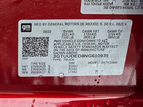 Used 2022 GMC Sierra 1500 SLT w/ SLT Premium Plus Package image 53