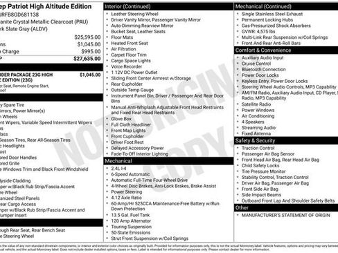 Used 2016 Jeep Patriot High Altitude AWD/4WD image 37
