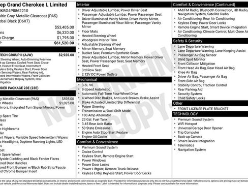 Used 2023 Jeep Grand Cherokee L Limited w/ Luxury Tech Group II AWD/4WD image 2