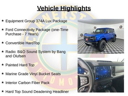 New 2026 Ford Bronco Raptor w/ Interior Carbon Fiber Pack AWD/4WD image 2