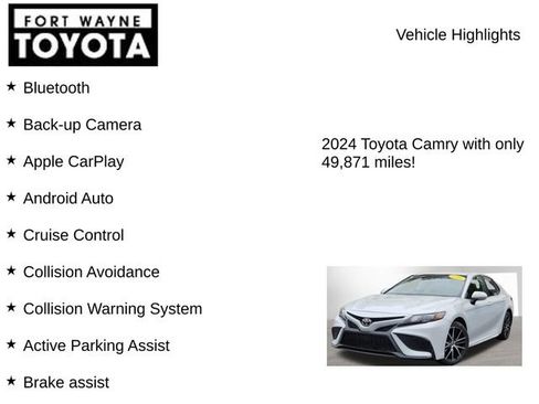 Used 2024 Toyota Camry SE FWD image 7