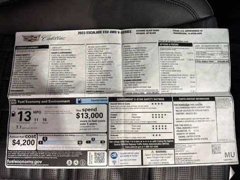 Used 2023 Cadillac Escalade ESV V AWD/4WD image 83