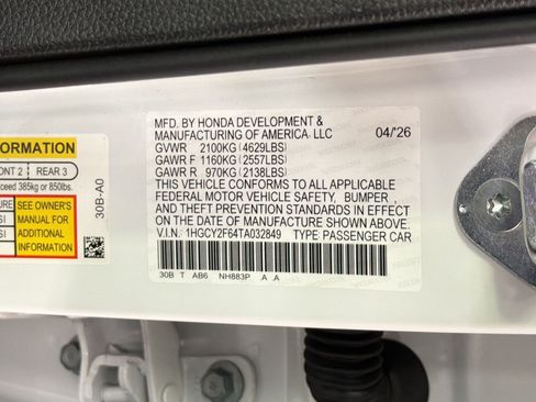 New 2026 Honda Accord EX-L image 19