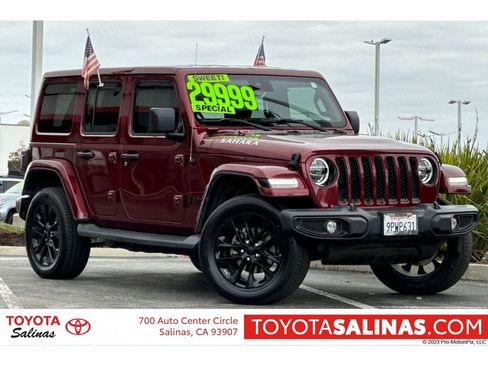 Used 2021 Jeep Wrangler Unlimited Sahara w/ Safety Group image 1