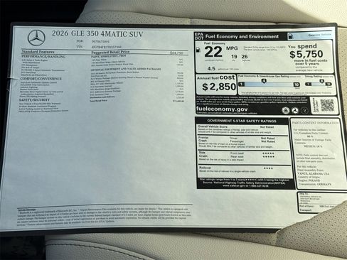 New 2026 Mercedes-Benz GLE 350 4MATIC image 34