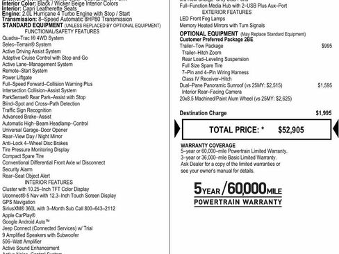 New 2026 Jeep Grand Cherokee L Limited w/ Trailer Tow Package AWD/4WD image 2