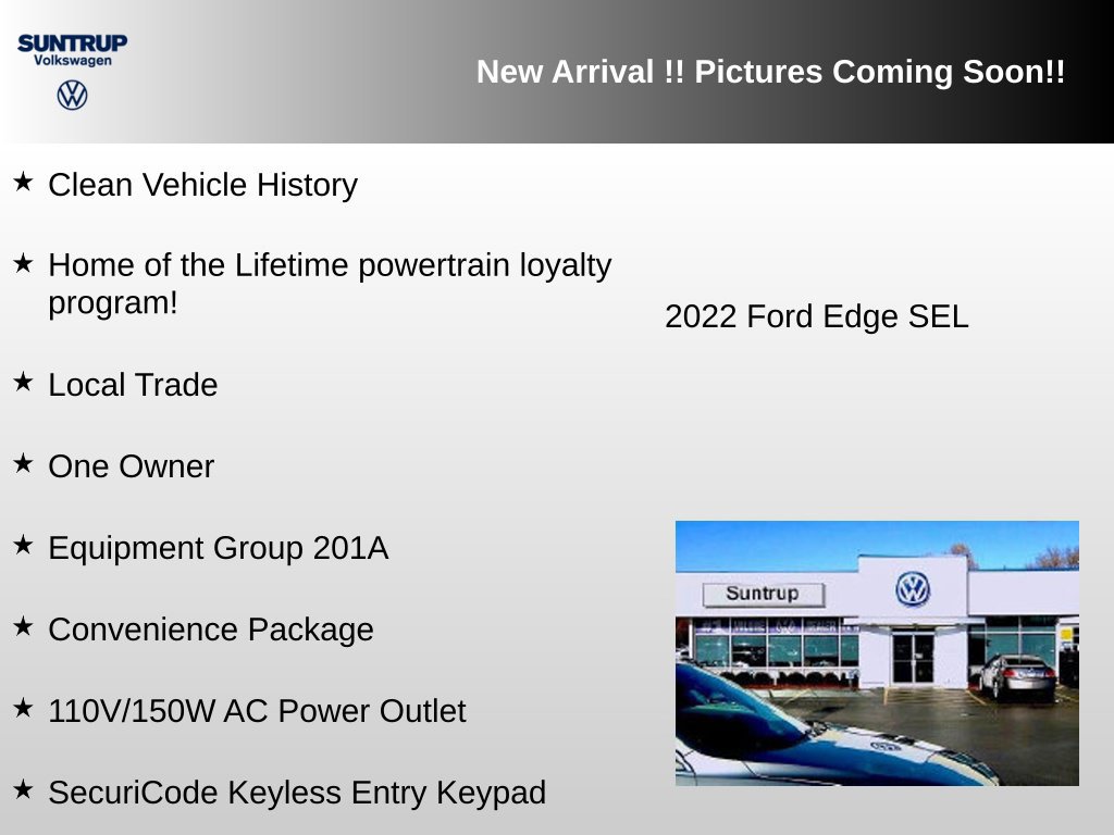Used 2022 Ford Edge SEL w/ Convenience Package AWD/4WD image 3