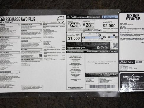 New 2024 Volvo XC60 T8 Plus w/ Protection Package Premier image 37