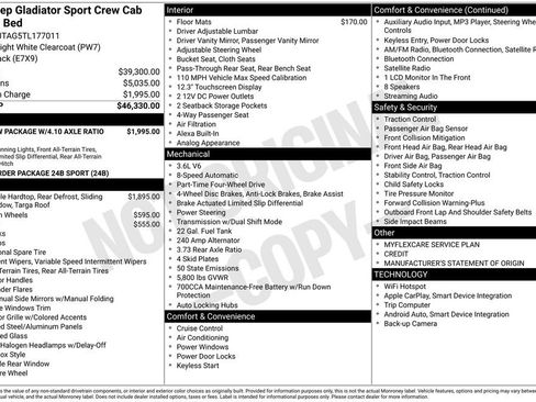 New 2026 Jeep Gladiator Sport AWD/4WD image 9
