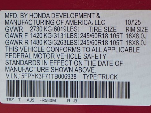 Used 2026 Honda Ridgeline TrailSport image 30