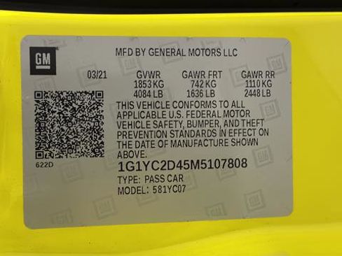 Used 2021 Chevrolet Corvette Stingray Premium Cpe w/ Z51 Performance Package RWD image 31