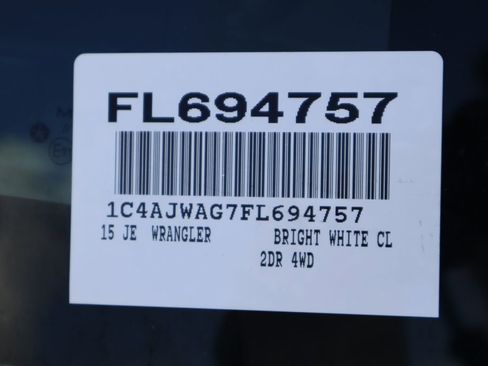 Used 2015 Jeep Wrangler Sport w/ Quick Order Package 24S AWD/4WD image 7