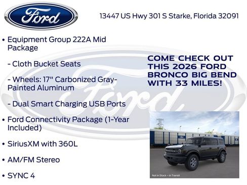 New 2026 Ford Bronco Big Bend AWD/4WD image 20