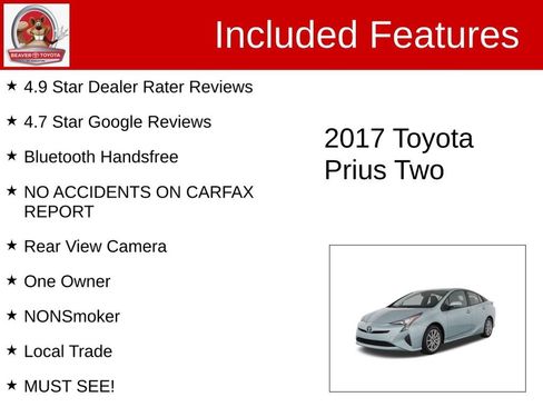 Used 2017 Toyota Prius Two w/ Prius Two Safety Plus Package FWD image 4