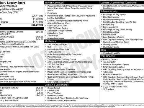 Certified 2025 Subaru Legacy Premium AWD/4WD image 10
