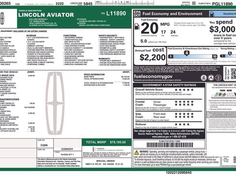 Used 2023 Lincoln Aviator Reserve w/ Equipment Group 201A image 17