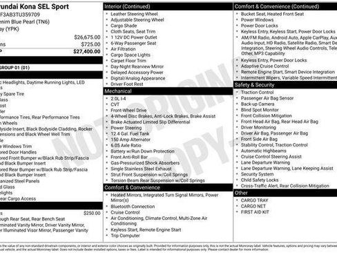 New 2026 Hyundai Kona SEL Sport image 4