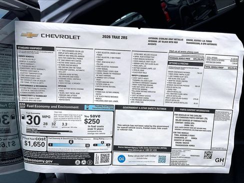 New 2026 Chevrolet Trax RS w/ Driver Confidence Package image 14