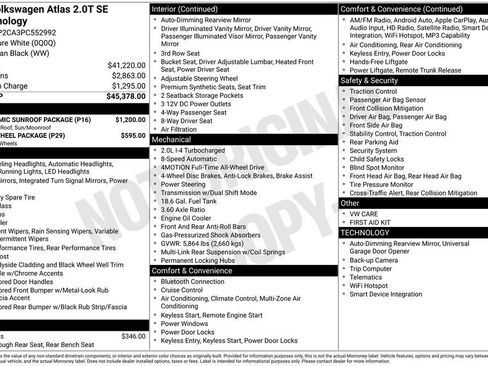 Used 2023 Volkswagen Atlas SE w/ Panoramic Sunroof Package AWD/4WD image 13