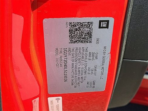 Used 2020 Chevrolet Corvette 2LT w/ 2LT Preferred Equipment Group image 30