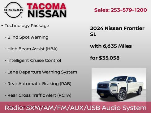 Certified 2024 Nissan Frontier SL w/ Technology Package image 7