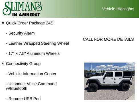Used 2017 Jeep Wrangler Unlimited Sport w/ Quick Order Package 24S AWD/4WD image 14