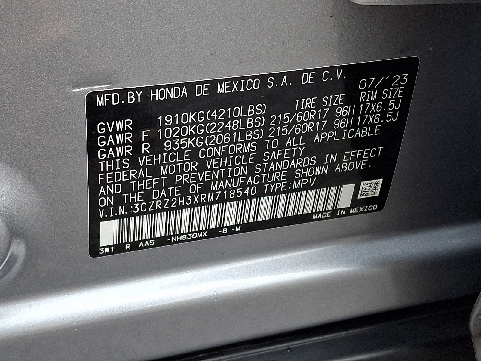 Used 2024 Honda HR-V LX image 26
