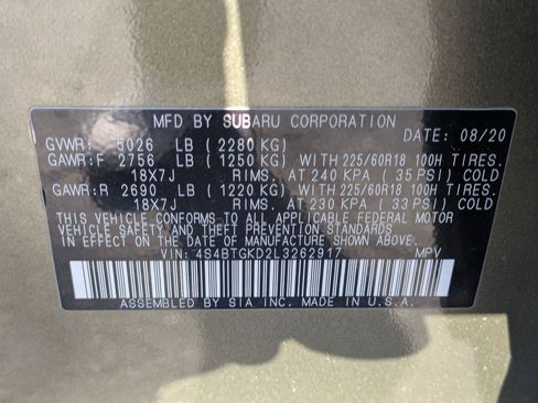 Used 2020 Subaru Outback Onyx Edition XT w/ Popular Package #2 image 34