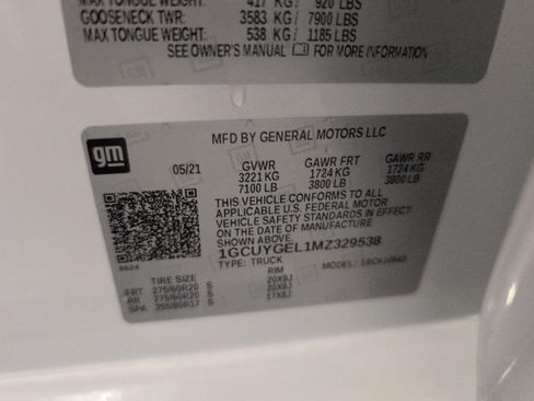 Certified 2021 Chevrolet Silverado 1500 LTZ AWD/4WD image 27