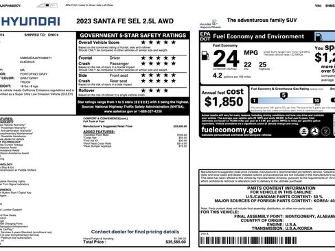 Used 2023 Hyundai Santa Fe SEL image 5