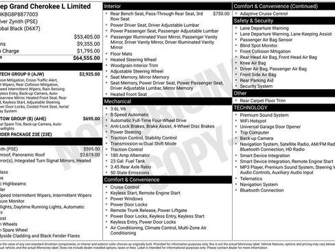 Certified 2023 Jeep Grand Cherokee L Limited w/ Luxury Tech Group II AWD/4WD image 13