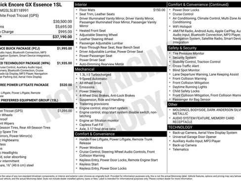 Used 2020 Buick Encore GX Essence w/ Experience Buick Package image 47