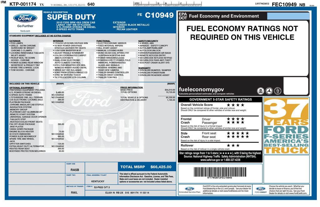 Used 2015 Ford F250 Platinum w/ FX4 Off-Road Package AWD/4WD image 41