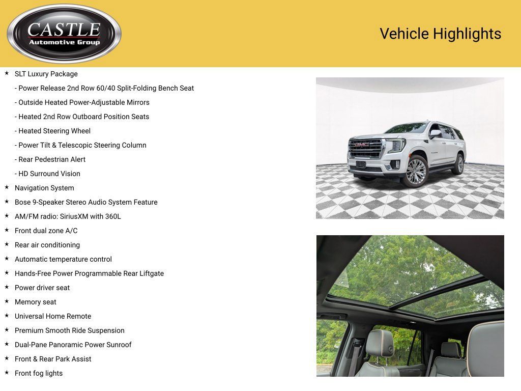 Used 2022 GMC Yukon SLT w/ SLT Premium Package AWD/4WD image 7