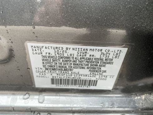 New 2025 Nissan Versa SV w/ Trunk Package image 34